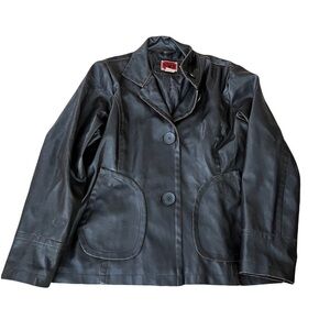 RVT clothing Vintage brown Faux leather vegan coat size XL